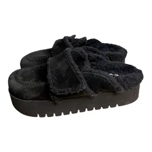 Nubikk Teddy Fur Suede Black Platform Mules Clogs EU 39 US 8.5 NEW with Tags thumbnail 4