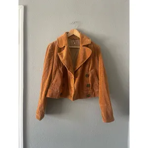 Free People Corduroy Jacket Relaxed Double Breasted Peacoat Golden Brown thumbnail 6