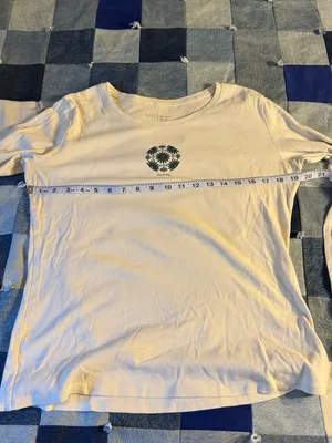 Lucy Activewear Women's XL Long Sleeve Tee - Cream Floral Harmony Graphic thumbnail 2