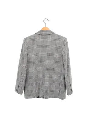 Something Navy Menswear Jacket Grey Steel Kate Plaid Oversized Blazer S thumbnail 7