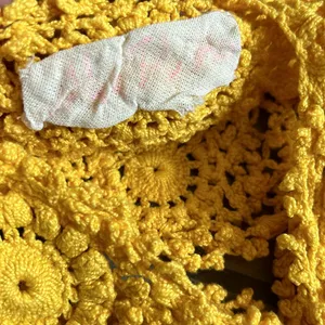 Yellow crochet crop top Gold thumbnail 4