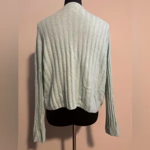 NWOT American Eagle Mint Green Ribbed Knit Sweater size medium thumbnail 3