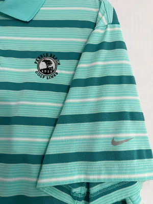 Nike Golf Men's Green Striped Polo Shirt thumbnail 3
