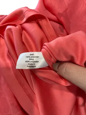 Lane Bryant Midi Faux Wrap Dress Coral Size 18 Summer Wedding Special Occasion thumbnail 4
