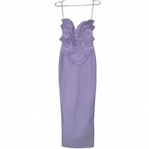 Insane lilac beaded maxi dress Purple thumbnail 5