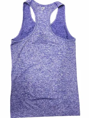 Gymshark Vital Seamless Tank Purple Marl Racerback Sculpting Athleisure Top S thumbnail 8