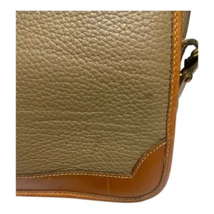 Dooney & Bourke Taupe Brown Purse Handbag Tote All Weather Leather USA‎ Vintage thumbnail 3