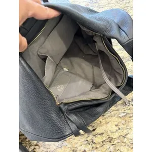 Vince Camuto Black Pebbled Leather Slouchy Hobo Crescent Shoulder Bag thumbnail 5