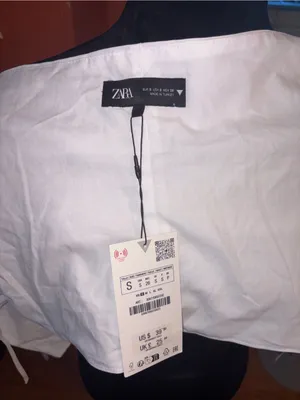 NWT-Zara White Colloared Halter Wrap Women's Top thumbnail 6