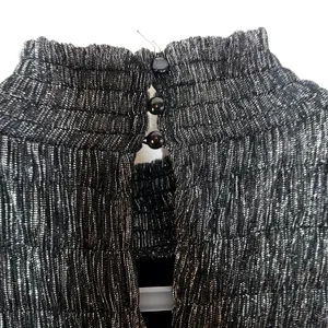 Nine West Black Silver Metallic Lined Sleeveless Party Shift Dress Size Large thumbnail 8