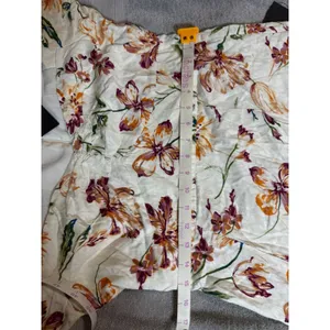 NWT Lulus‎ SZ Large Parisian Picnic Cream Floral Jacquard Puff Sleeve Midi Dress thumbnail 9