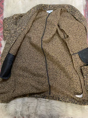 Old Navy Leopard Print Wool Coatigan Coat Jacket Medium thumbnail 5