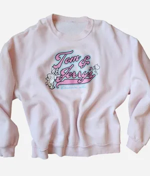 Vintage light pink Tom & Jerry's Bar Sweatshirt thumbnail 1