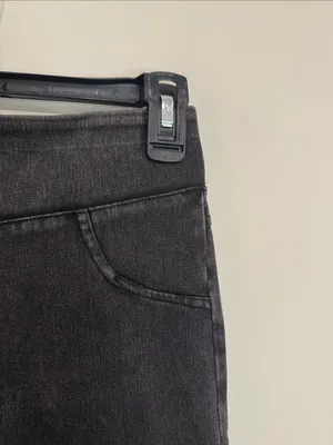 HALARA Flex High Waisted Pocket Denim Casual Leggings Washed Black size M thumbnail 5