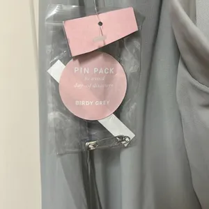 Birdy Grey Moni Halter Gown Silver Grey Chiffon Bridesmaid Dress 2XL NWT Pockets thumbnail 10