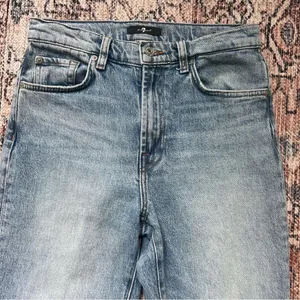 7 For All Mankind Logan Frost Stovepipe Jean with Fold Up Hem Size 26 thumbnail 5