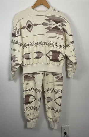 Polo Ralph Lauren Aztec Southwestern Jogger Sweatshirt Set Womens Size XS thumbnail 1