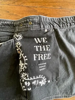 Free People Denim Mini Skort thumbnail 5