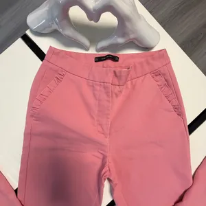 🌸 Zara Basic Pink Ruffled Pocket Trousers - Size S thumbnail 7