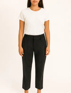 Aritzia Wilfred Wool Cashmere Pinstripe High Rise Trouser Pants 6 thumbnail 11