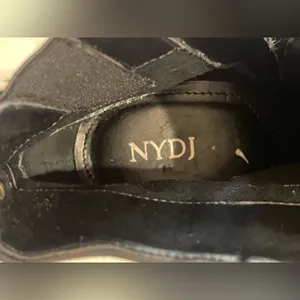 NYDJ Women's Cheree High Block Heel‎ Fabric Ankle Black Boots Size 10 M thumbnail 11