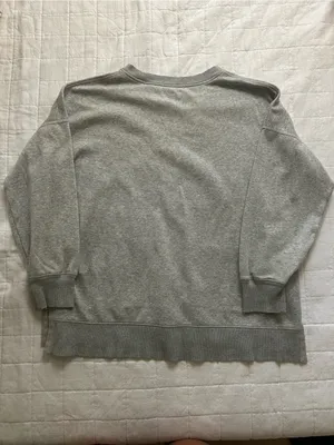 aerie Men's Crewneck Sweater in Heather Gray thumbnail 3