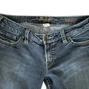 VTG Silver Santorini Crop Boot Jean Size 30X26” Low Rise Western Timeless Wear thumbnail 3