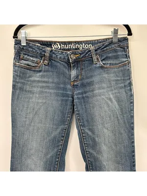 Bullhead Huntington Vintage Low Slung Stone Washed Flare Jeans Size 7 Juniors thumbnail 2