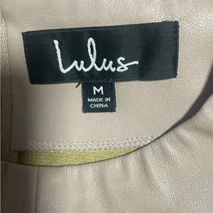 Lulus Mauve Faux Leather‎ Puff Sleeve Ruched Front Zipper Back Top Womens M thumbnail 5