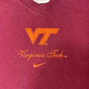 Virginia Tech Top Womens XL Maroon Nike Short‎ Sleeve Crew Neck Pullover Tees thumbnail 2