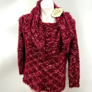 Knox Rose cowl neckline fuzzy warm sweater thumbnail 2