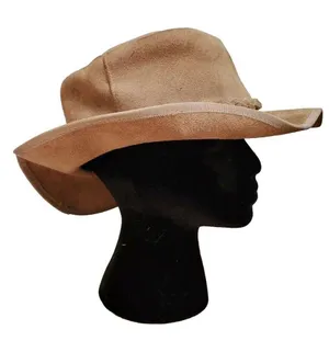 VTG Winfield Cover Co Brown Suede Leather Cowboy Hat Men Women Large Western thumbnail 2