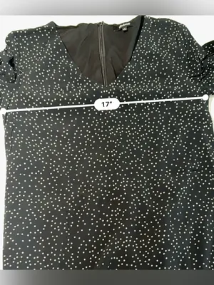 Madewell Black Polka Dot V neck mini dress‎ ruffle sleeve Size 0 thumbnail 7