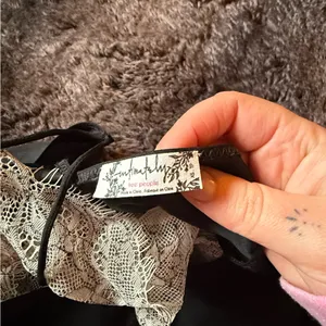 FREE PEOPLE Black Cami Top with Lace Bandeau thumbnail 4
