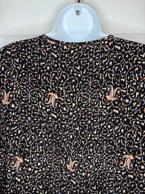 Madewell Silk Fiesta Paisley Tiered Mini Dress Black Tan 10 thumbnail 9