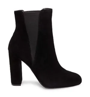 Steve Madden Effect suede leather slip on heeled boots sz 9 women’s biker edgy c thumbnail 1