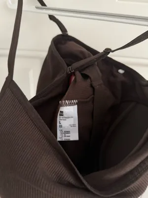 Uniqlo Brown Built in Bra Cross Back Tank thumbnail 3