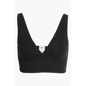 NWOT BP. V NECK Black Ribbed CROP TANK XL MSRP $25 thumbnail 7