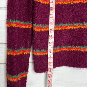 Free People Best Day Ever Striped Sweater Alpaca Blend Cozy Size Medium thumbnail 5