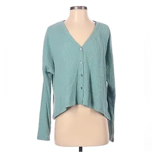 Wild Fable Size Medium Blue Waffle Knit Thermal Top. thumbnail 2