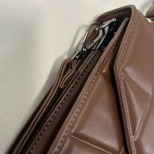 Fashion Rhombus brown‎ quilted crossbody shoulder bag thumbnail 7