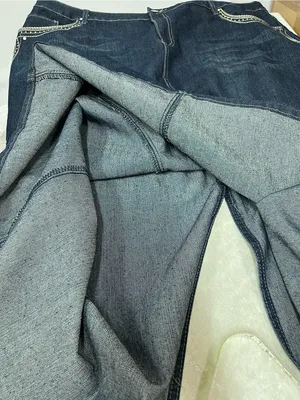 Vintage Cato Woman Blue Denim Jean western skirt studded rhinestone pockets 22w thumbnail 8