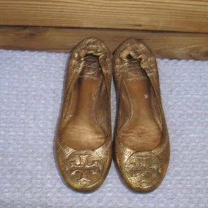 Tory Burch Metallic Leather Flats thumbnail 2