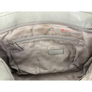 Michael Kors Double Strap‎ Jet Set Shoulder Chain Tote Handbag Gray Leather thumbnail 3