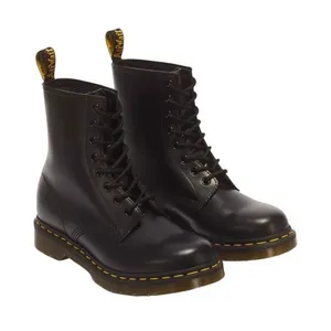 NEW Dr. Martens 1460 GUARD PANEL Black LEATHER LACE UP Black BOOTS Combat US 9 thumbnail 2