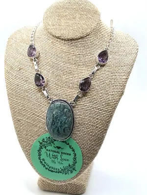 Moss Agate Necklace 16 thumbnail 1