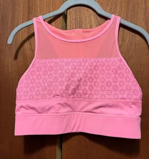 ZYIA ACTIVE Neon Coral Flower Power All Star Sports Bra thumbnail 1