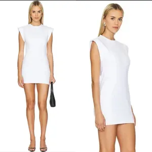 NONchalant Becca mini Dress White Siz eSmall Minimalist cotton cap sleeve thumbnail 10