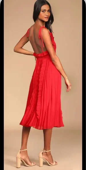 Lulus Red Dress thumbnail 5