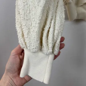 Free People Found‎ My Friend Sweater Small Cream Balloon Sleeve Knit Popcorn thumbnail 4